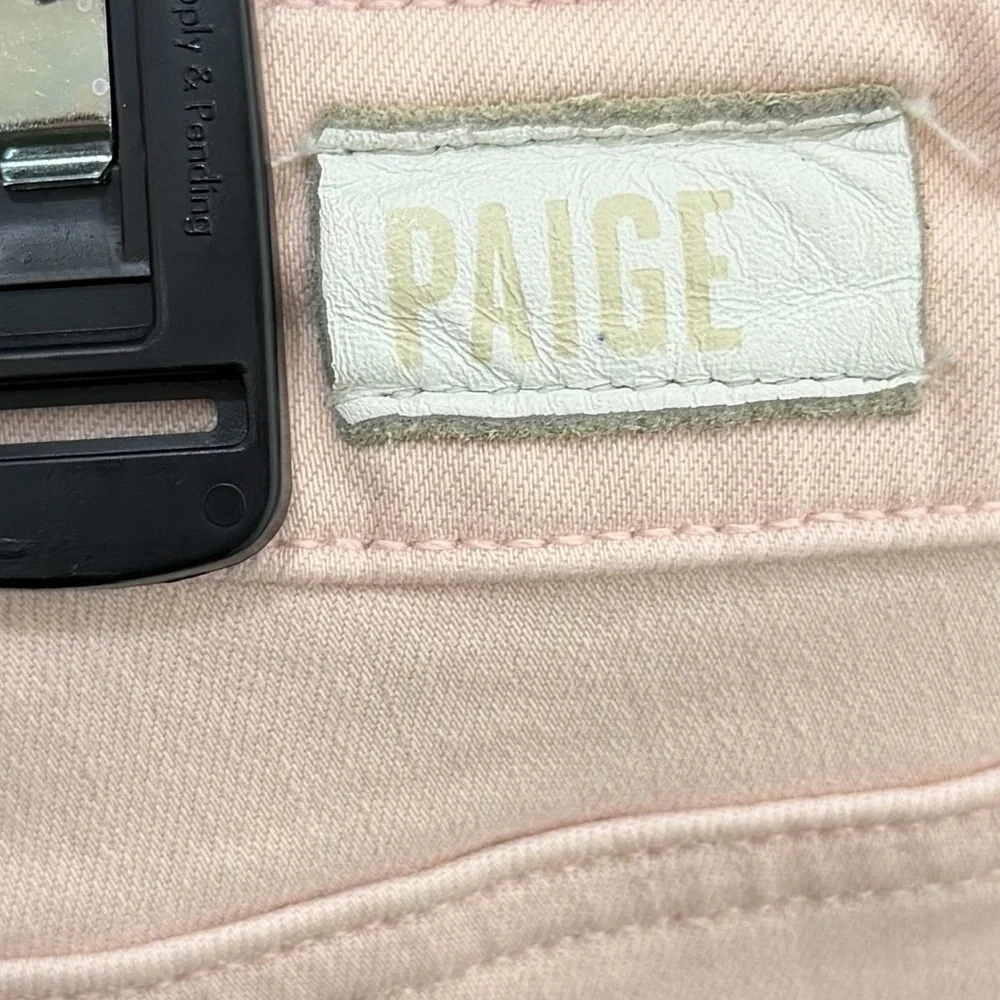 PAIGE pink mid-rise straight leg Jeans size 32